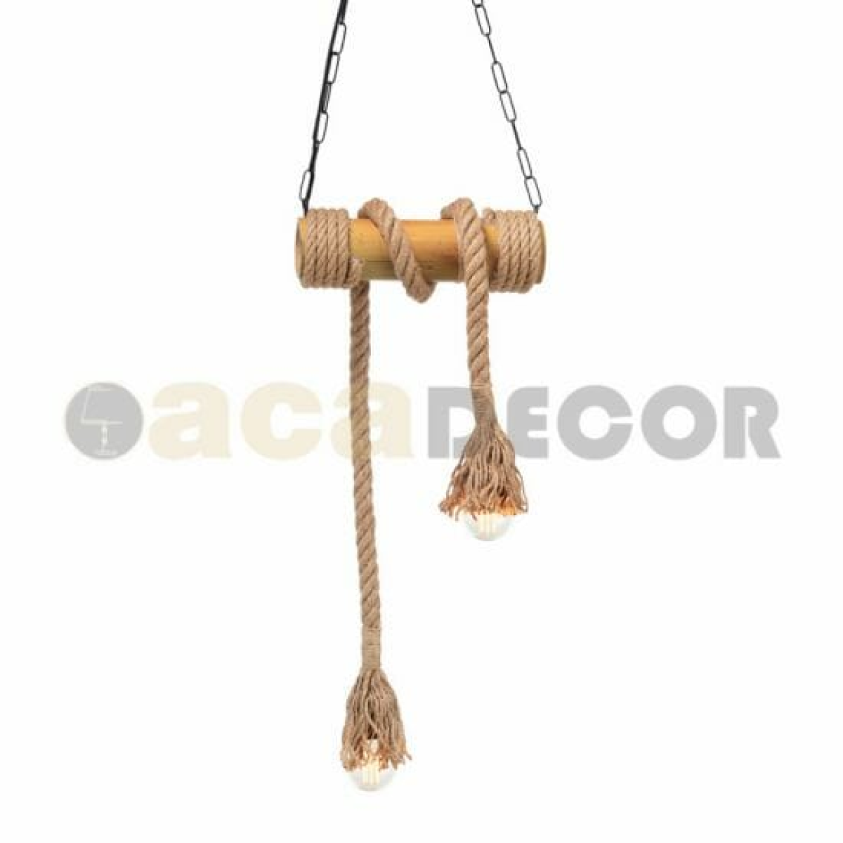 ACA ΚΡΕΜΑΣΤΟ Φ/Σ 2ΧΕ27 BAMBOO+ΣΧΟΙΝΙ 11Χ30ΧΗ160CM max. MERLIN