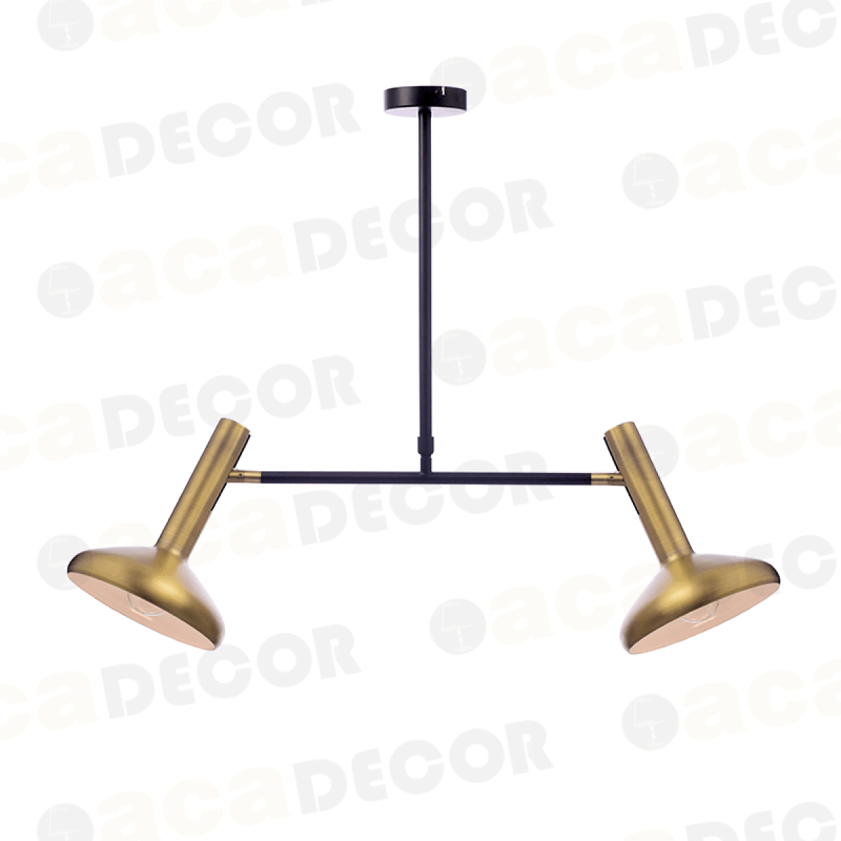 ACA ΚΡΕΜΑΣΤΟ Φ/Σ 2ΧΕ27 ΟΡΕΙΧΑΛΚΟ+ΜΑΥΡΟ 69Χ20XΗ92CM SHERLOCK