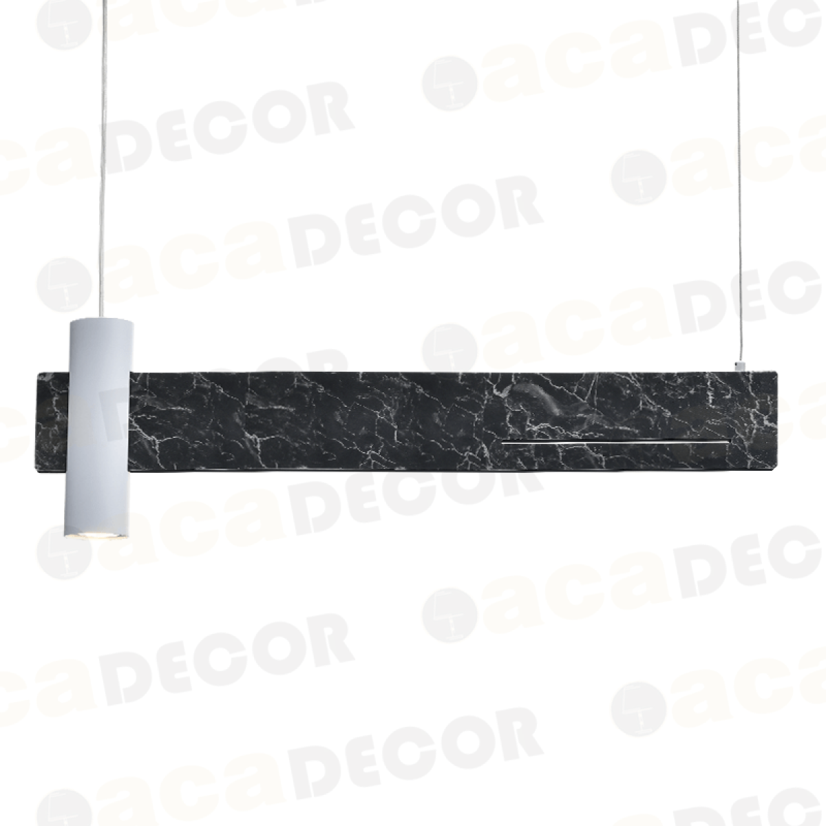 ACA ΚΡΕΜΑΣΤΟ Φ/Σ LED 1XGU10+ 18W LED 3000K 1440LM ΑΠΟΧΡ.ΜΑΥΡΟΥ ΜΑΡΜΑΡΟΥ ΜΕΤ/ΚΟ 90Χ7ΧΗ120CM LINEA