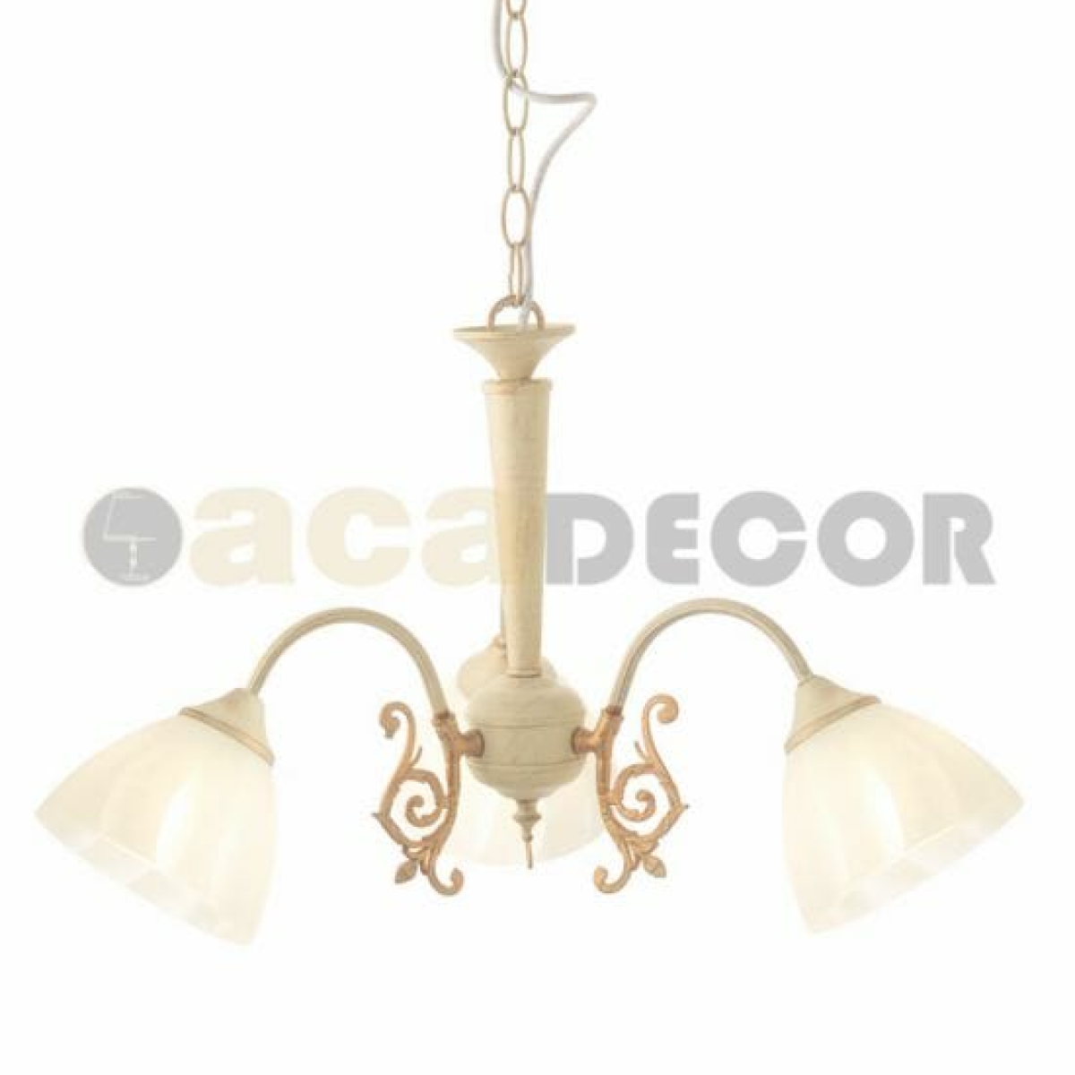 ACA ΚΡΕΜΑΣΤΟ Φ/Σ 3XE14 ΠΑΤΙΝΑ - ΛΕΥΚΟ ΓΥΑΛΙ Φ61cm PERONE