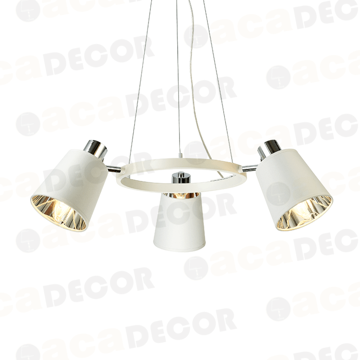 ACA ΚΡΕΜΑΣΤΟ Φ/Σ 3ΧΕ14 ΛΕΥΚΟ ΜΕΤ/ΚΟ+ΑΜΠΑΖΟΥΡ D63XH100CM NORMA