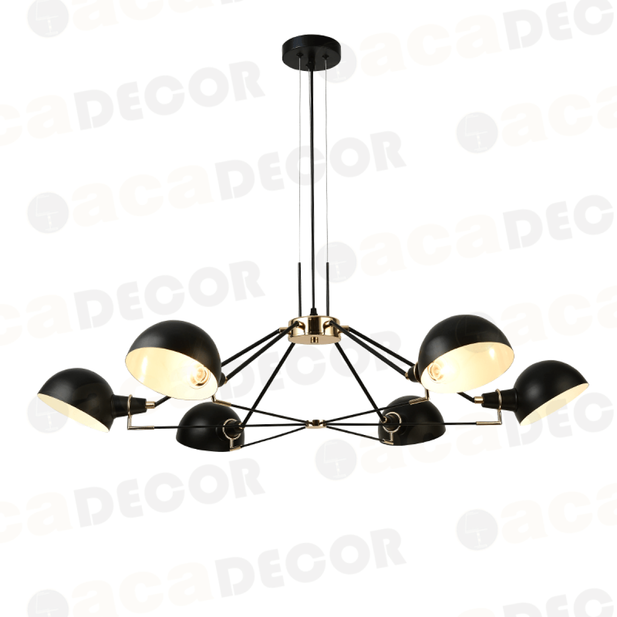ACA ΚΡΕΜΑΣΤΟ Φ/Σ 6ΧΕ14 ΜΑΥΡΟ ΜΕΤΑΛΛΙΚΟ D100ΧH100CM CLOTHO