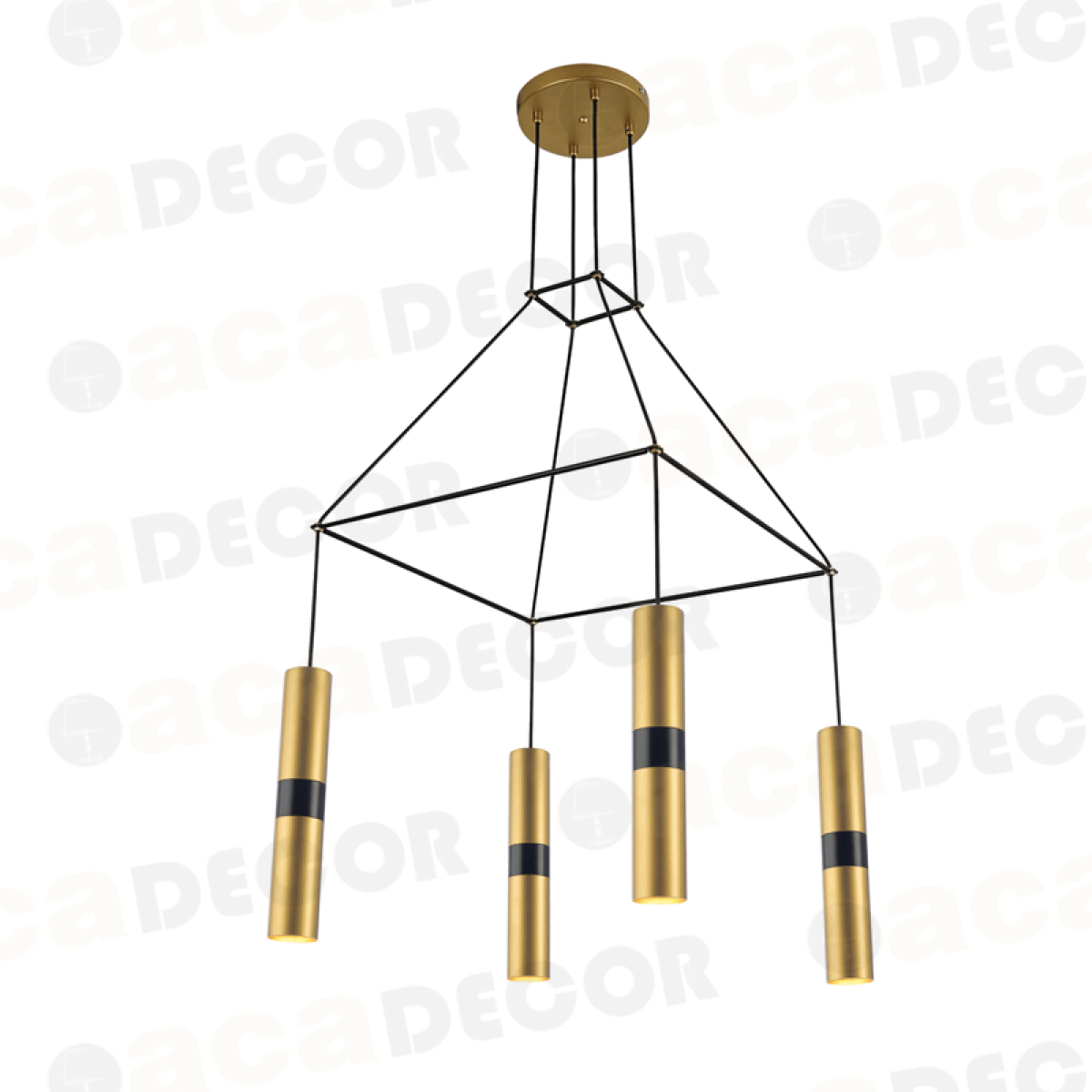 ACA   ΚΡΕΜΑΣΤΟ Φ/Σ 4XGU10 ΟΡΕΙΧΑΛΚΟ ΜΕΤΑΛΛΙΚΟ 56X56XH150CM DA VINCI