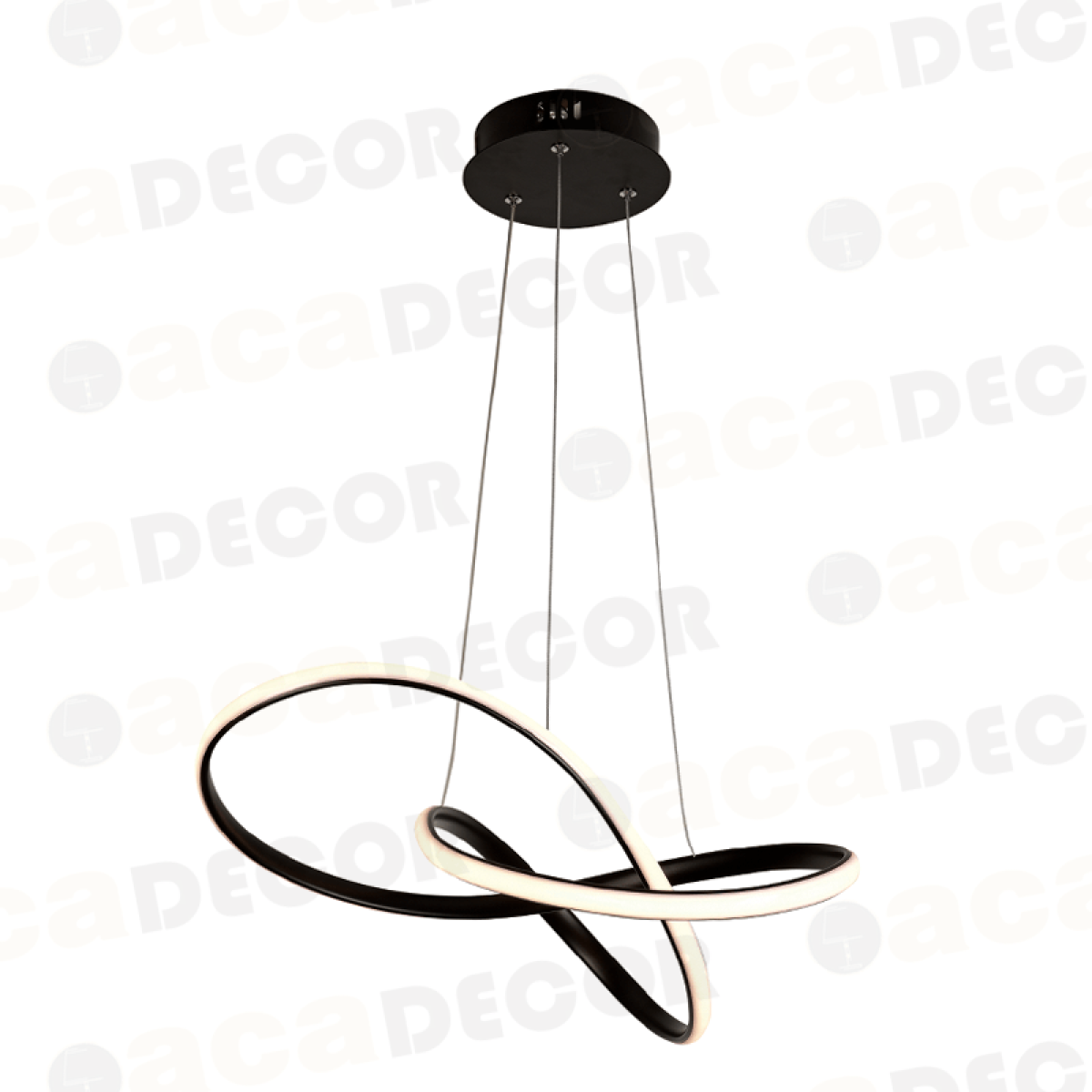 ACA ΚΡΕΜΑΣΤΟ Φ/Σ LED 48W 3000K 2880LM ΜΑΥΡΟ ΑΛΟΥΜΙΝΙΟ 48Χ44XΗ120CM GORDIUS