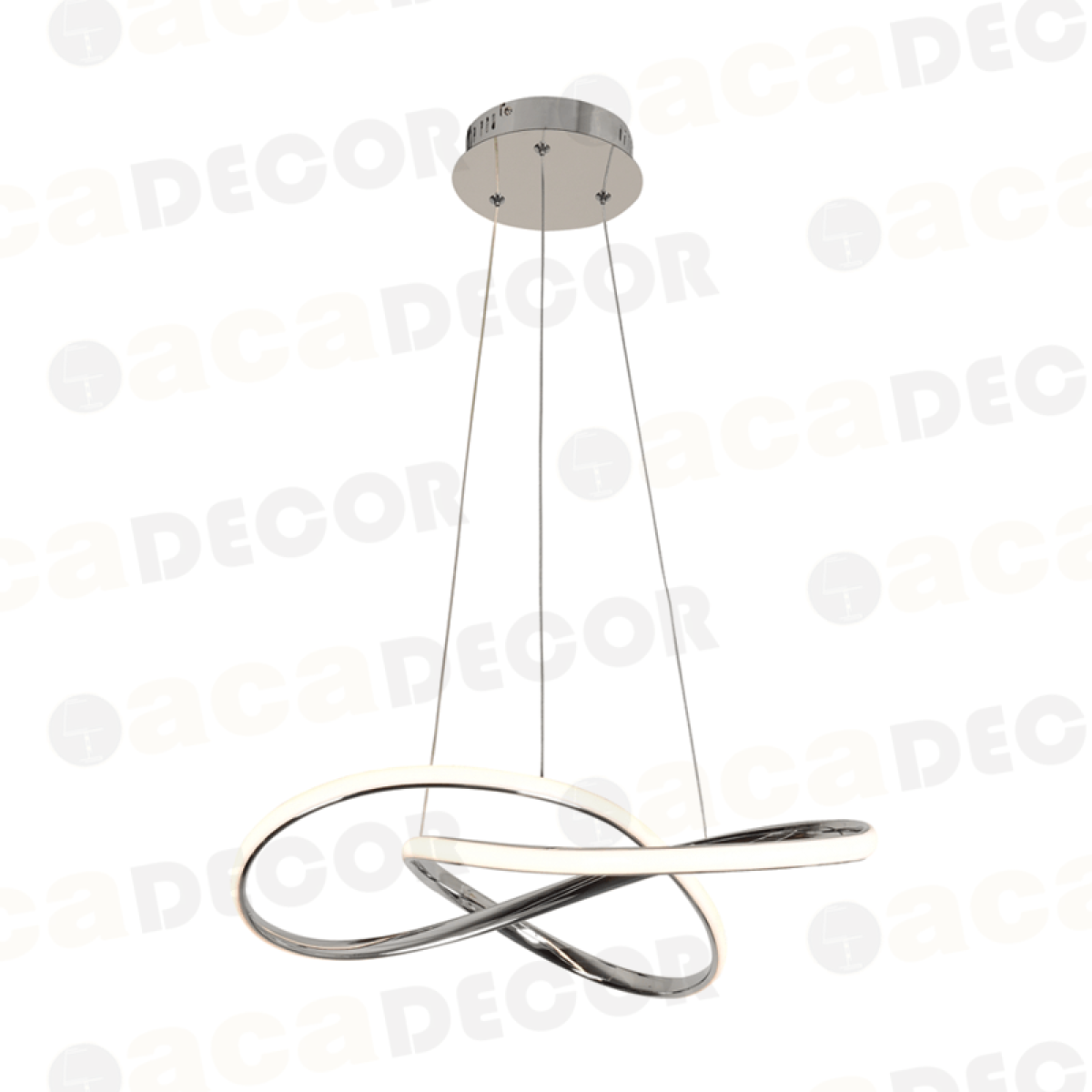 ACA ΚΡΕΜΑΣΤΟ Φ/Σ LED 48W 3000K 2880LM ΧΡΩΜΙΟ ΑΛΟΥΜΙΝΙΟ 48Χ44XΗ120CM GORDIUS