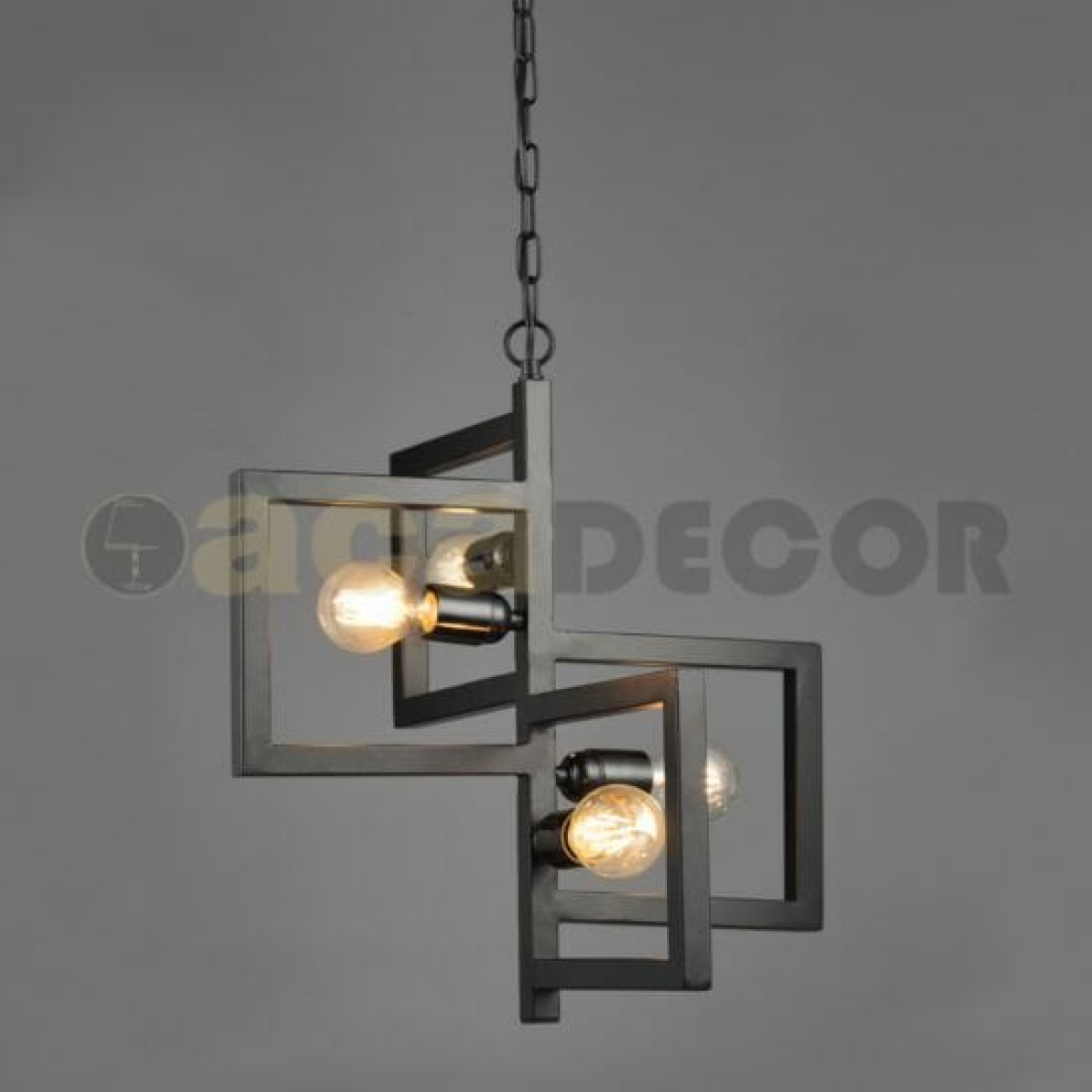 ACA ΚΡΕΜΑΣΤΟ 4ΧΕ27 ΜΑΥΡΟ ΜΕΤΑΛΛΙΚΟ Φ42ΧΗ98CM SIRIUS
