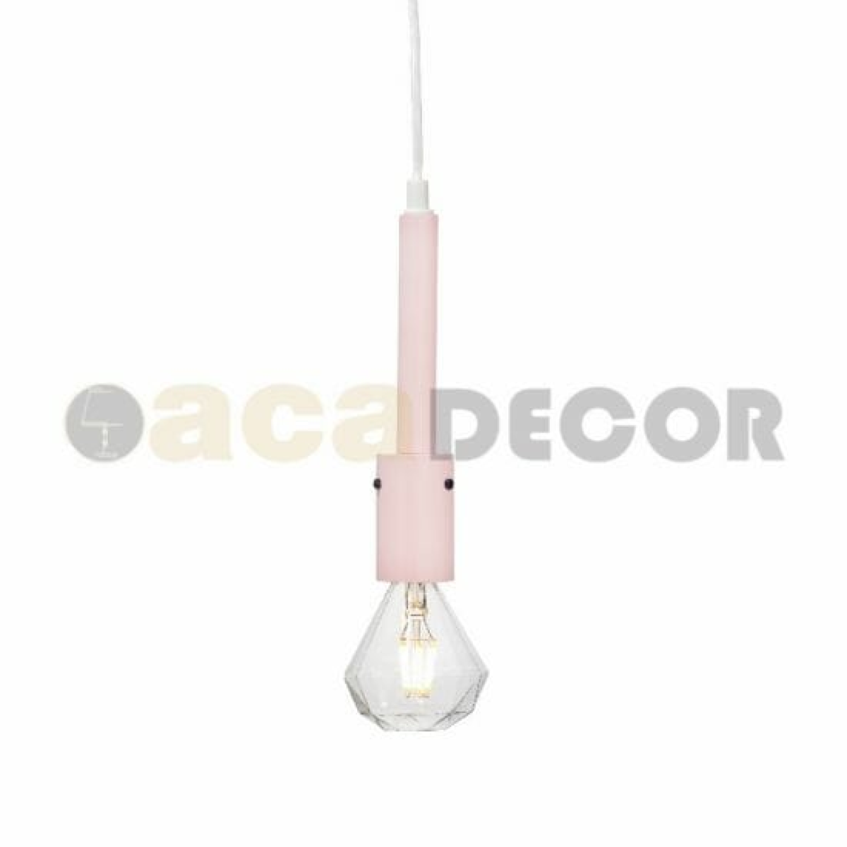 ACA ΚΡΕΜΑΣΤΟ Φ/Σ 1XE27 ΜΕΤΑΛΛΙΚΟ ΠΑΛ ΡΟΖ Φ5ΧΗ120CM PRIMO