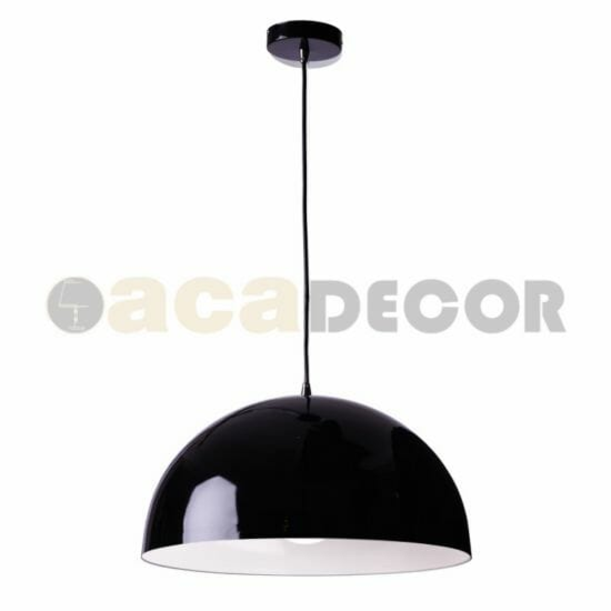 ACA ΚΡΕΜΑΣΤΟ Φ/Σ 1XE27 ΜΕΤΑΛΛΙΚΟ ΜΑΥΡΟ Φ40cm MELINA