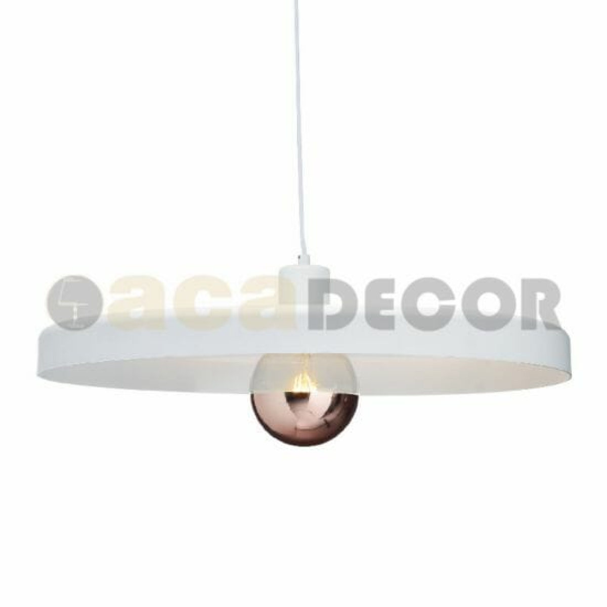 ACA ΚΡΕΜΑΣΤΟ Φ/Σ 1ΧΕ27 ΜΕΤΑΛΛΙΚΟ ΛΕΥΚΟ Φ60ΧΗ120CM DOMENICA