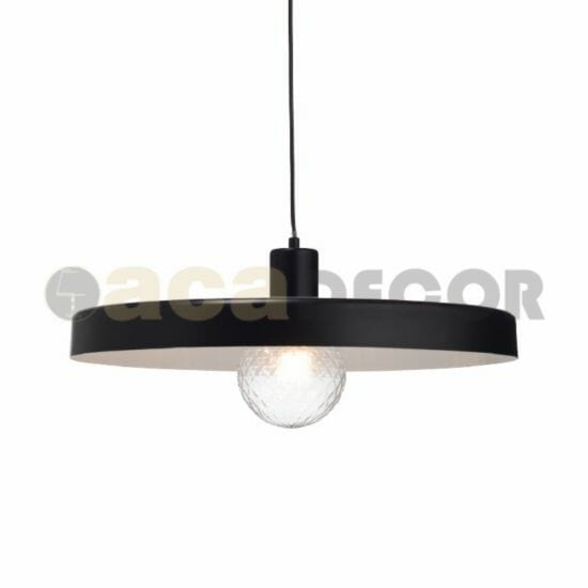ACA ΚΡΕΜΑΣΤΟ Φ/Σ 1ΧΕ27 ΜΕΤΑΛΛΙΚΟ ΜΑΥΡΟ Φ50ΧΗ120CM DOMENICA