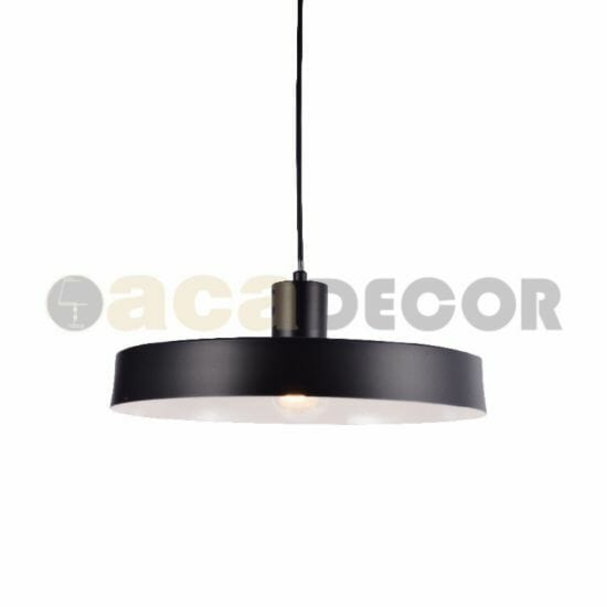 ACA ΚΡΕΜΑΣΤΟ Φ/Σ 1ΧΕ27 ΜΕΤΑΛΛΙΚΟ ΜΑΥΡΟ Φ36ΧΗ120CM DOMENICA