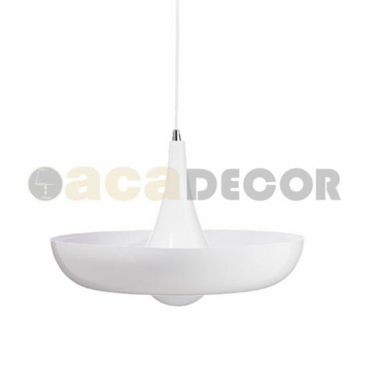 ACA ΚΡΕΜΑΣΤΟ Φ/Σ 1ΧΕ27 ΜΕΤΑΛΛΙΚΟ ΛΕΥΚΟ Φ40ΧΗ120CM SOBRERO