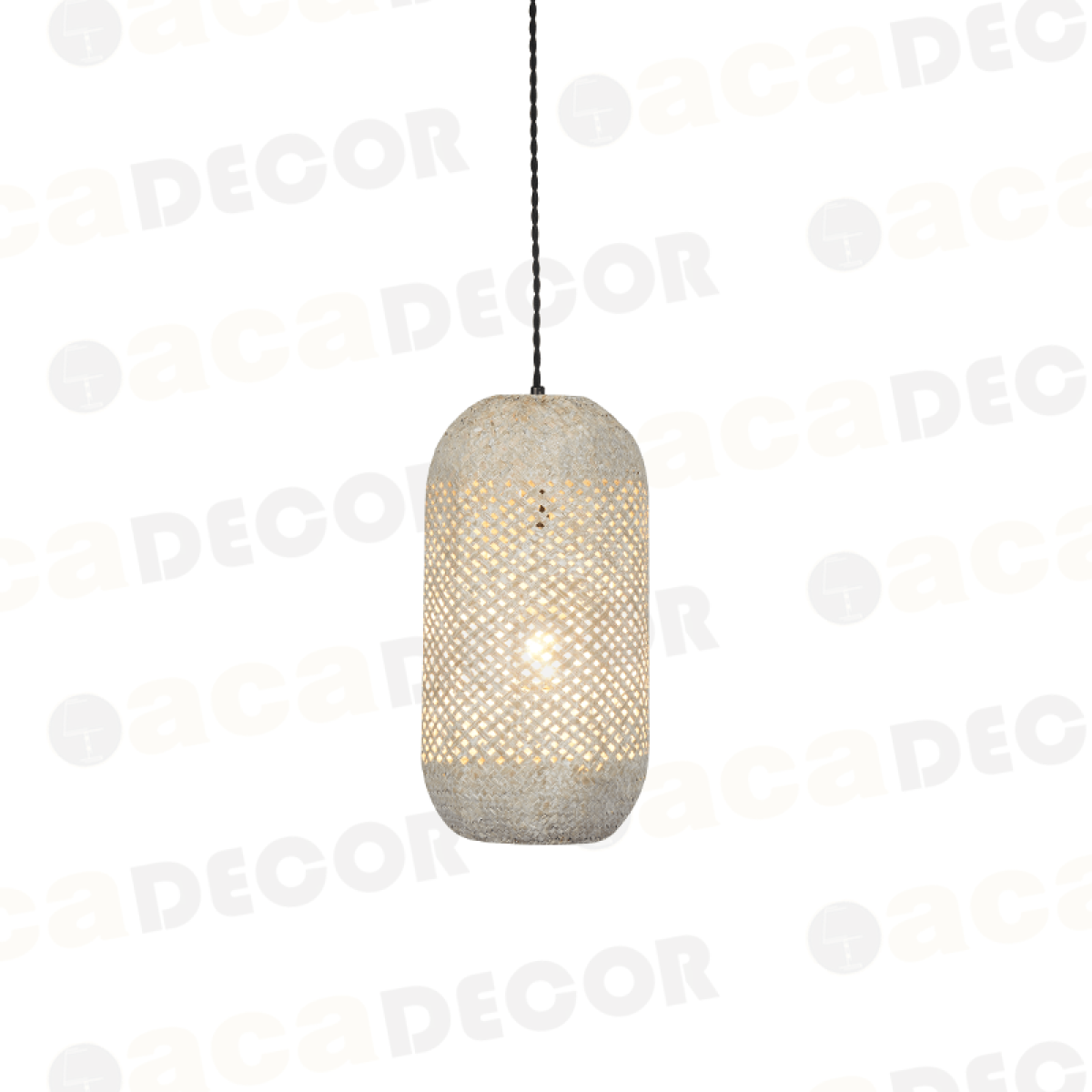 ACA ΚΡΕΜΑΣΤΟ Φ/Σ 1ΧΕ27 RATTAN+ΞΥΛΟ D20XH120CM COCONUT
