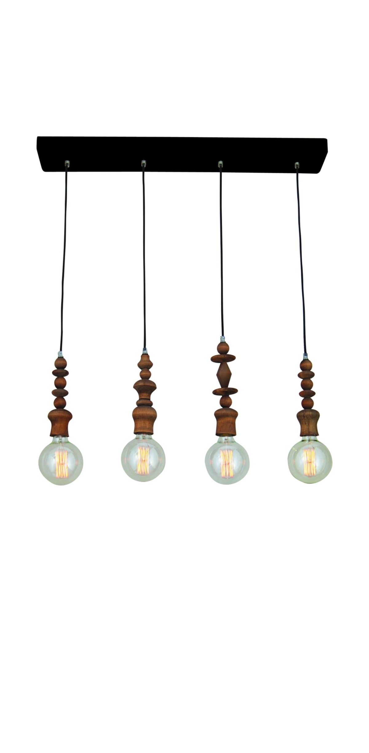 Home Lighting HL-040R-4P MELODY AGED WOOD PENDANT