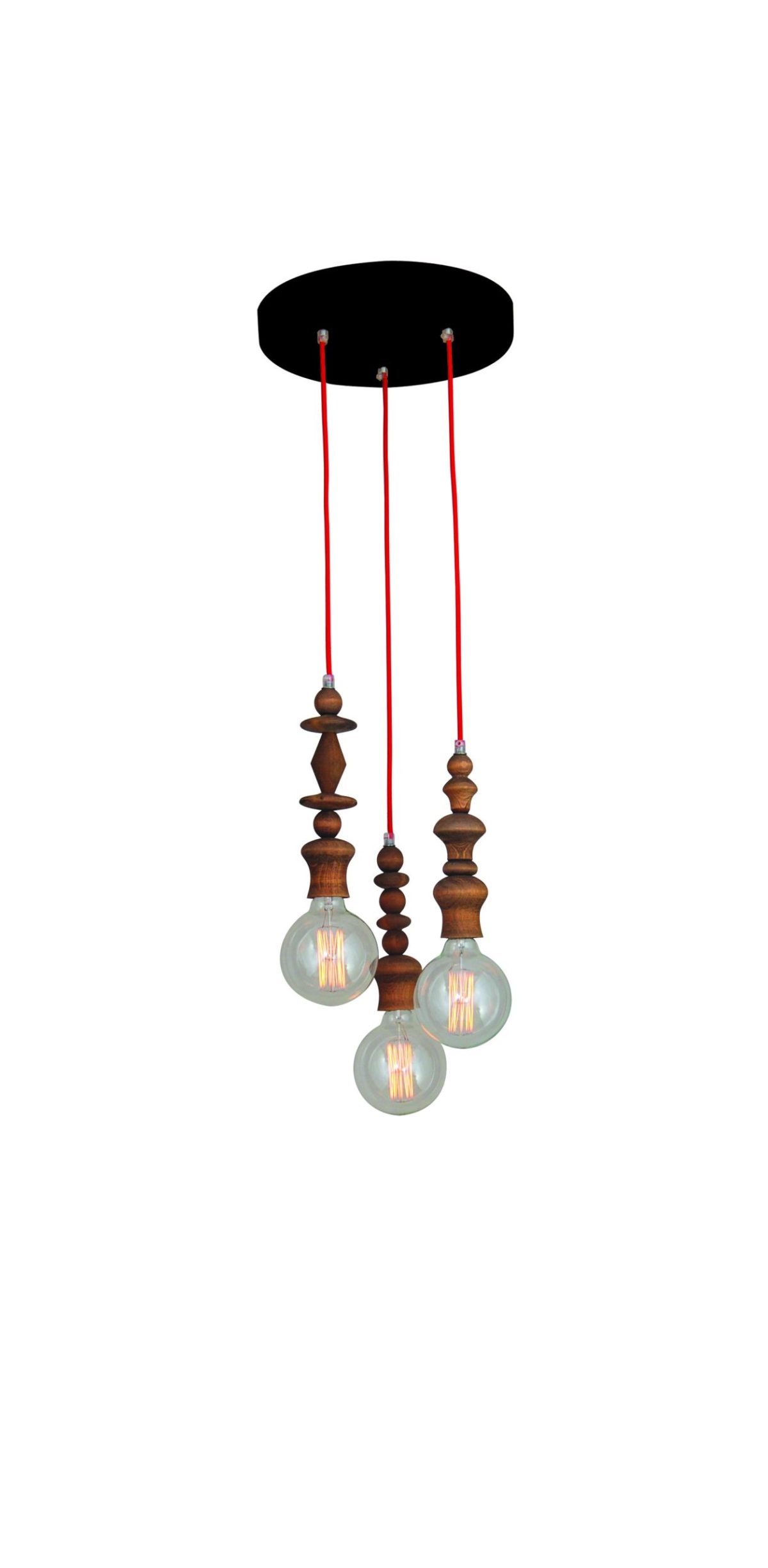 Home Lighting HL-042R-3P MELODY AGED WOOD PENDANT