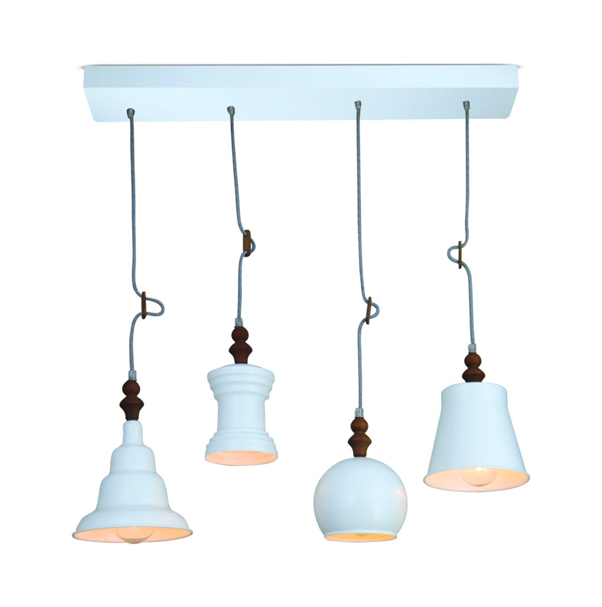 Home Lighting HL-048RS-4P TRIXY WHITE PENDANT