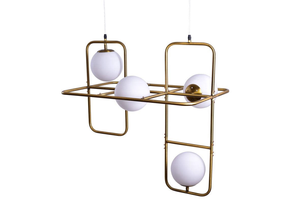 Home Lighting SE 133-4PL ATHEN PENDANT BRUSHED BRASS 1A4