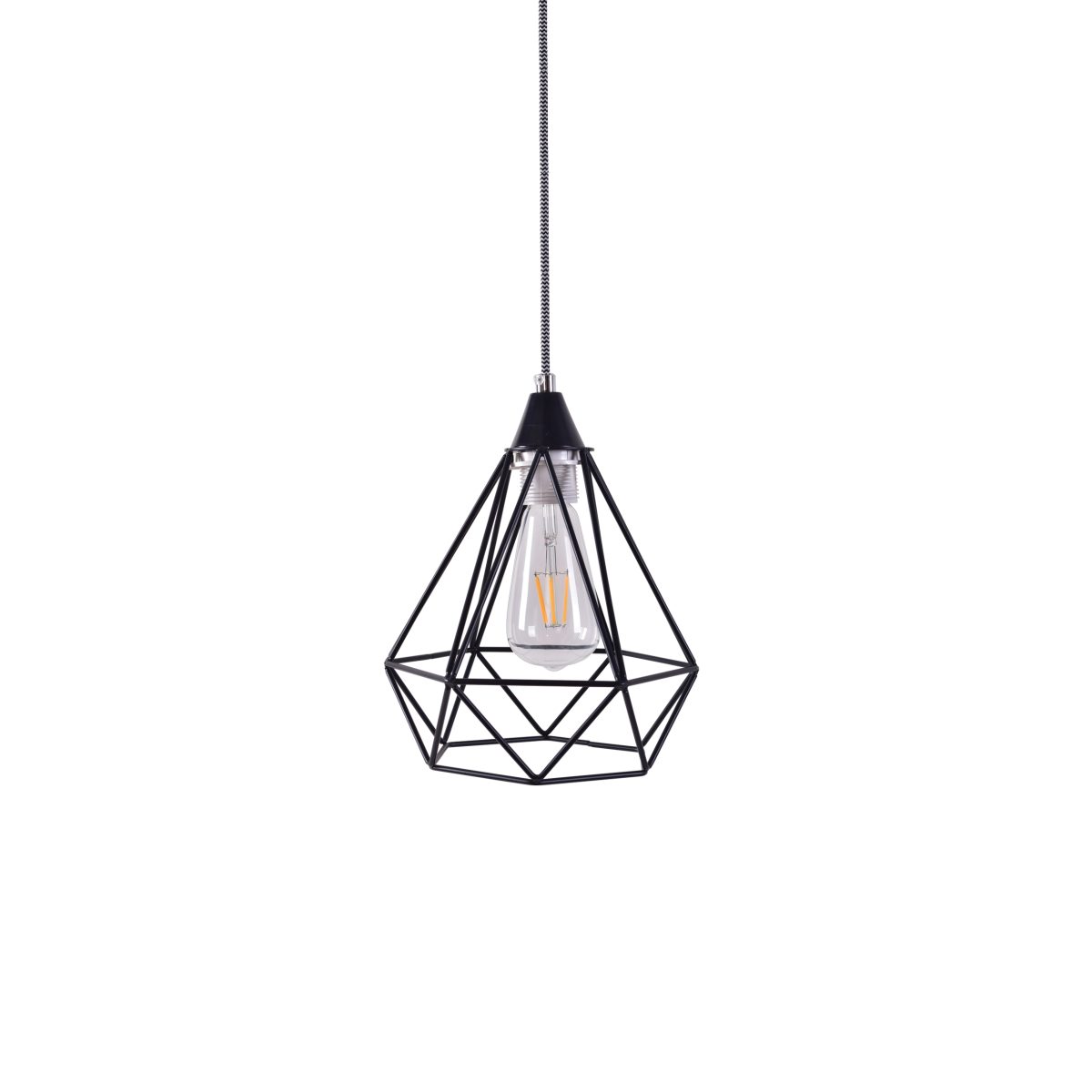 Home Lighting SE148-19 MILA PENDANT LAMP BLACK METAL Δ3