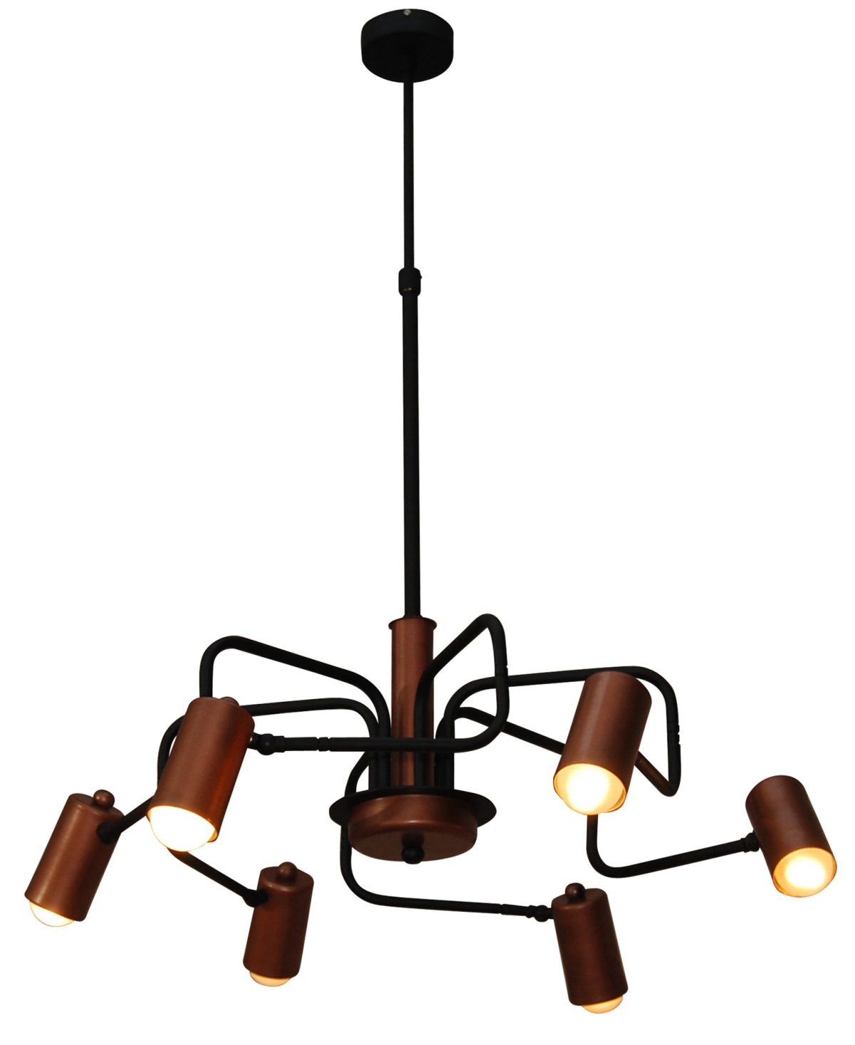 Home Lighting HL-3522-6 HANNAH OLD COPPER & BLACK PENDANT