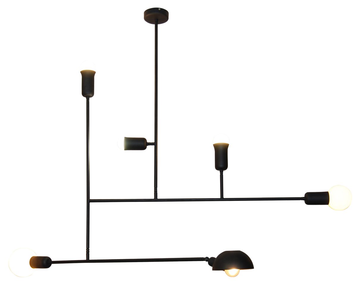 Home Lighting HL-3525-6 RODNEY BLACK PENDANT