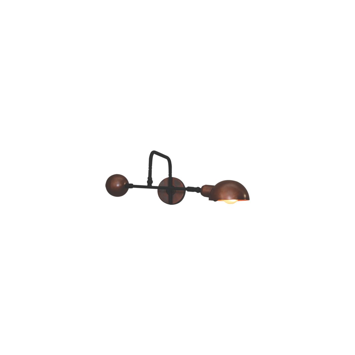 Home Lighting HL-3539-1 M OLIVER OLD BRONZE & WHITE WALL LAMP