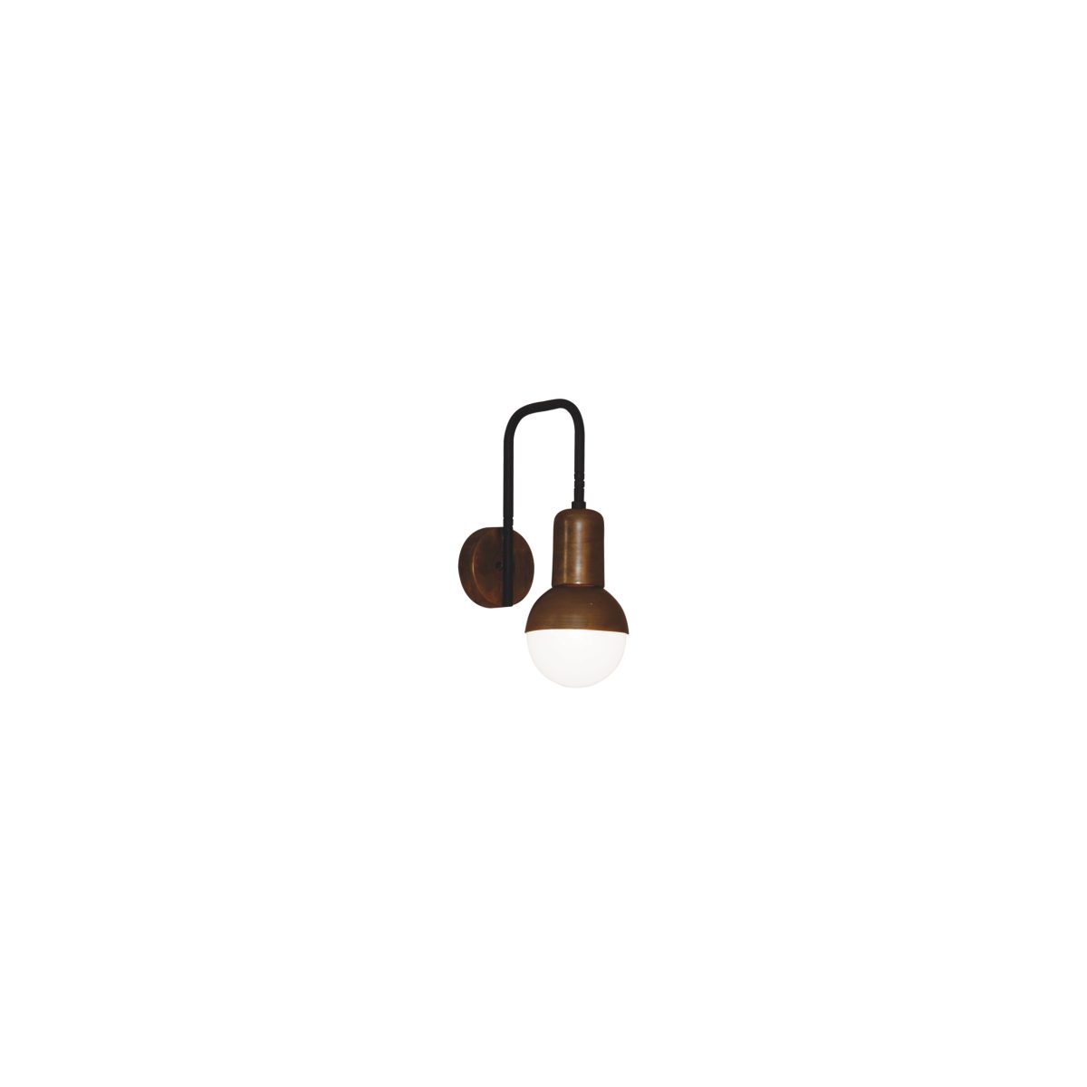 Home Lighting HL-3551-1 OWEN OLD BRONZE &  BLACK WALL LAMP