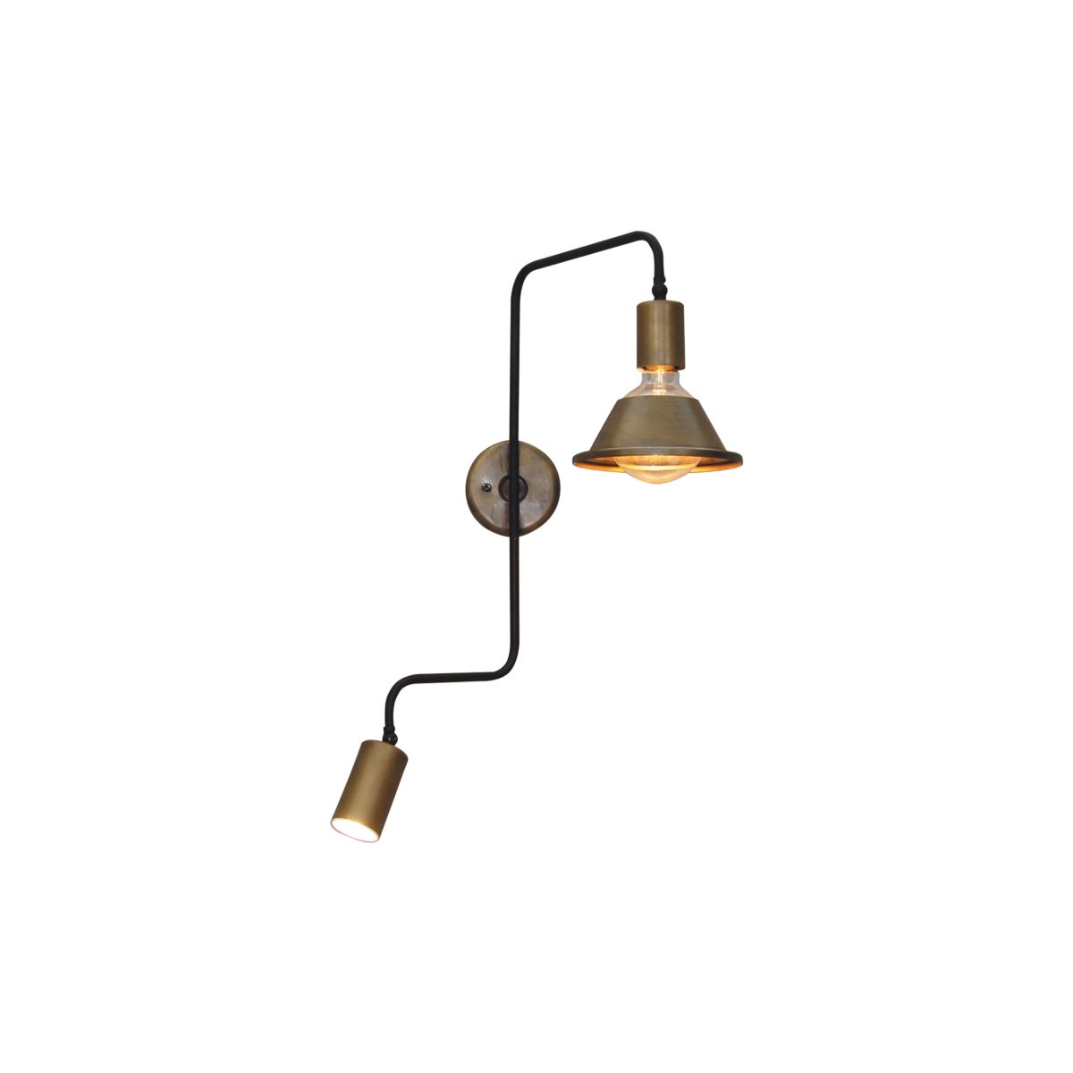 Home Lighting HL-3555-2L CALLIE OLD BRONZE & BLACK WALL LAMP