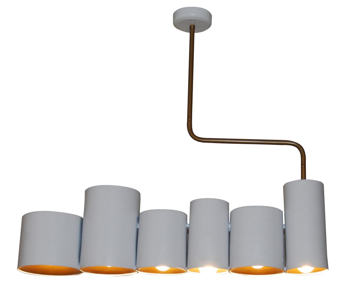 Home Lighting HL-3567-6P BRODY WHITE & OLD BRONZE PENDANT