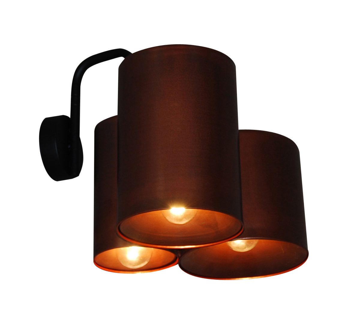 Home Lighting HL-3567-3PB BRODY OLD COPPER & BLACK WALL LAMP
