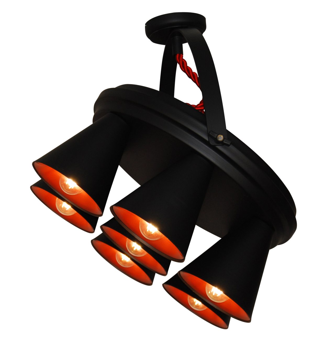Home Lighting HL-3578-1B BRANDON BLACK & MAT COPPER PENDANT