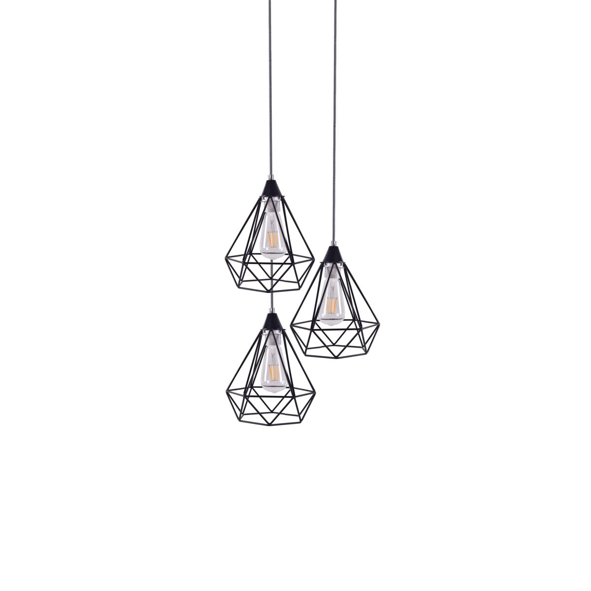 Home Lighting SE148-19-3 MILA PENDANT LAMP BLACK METAL+