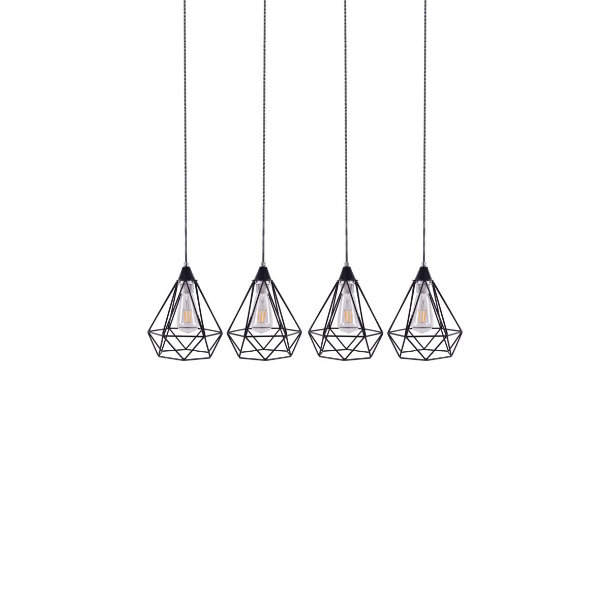 Home Lighting SE148-19-4 MILA PENDANT LAMP BLACK METAL+