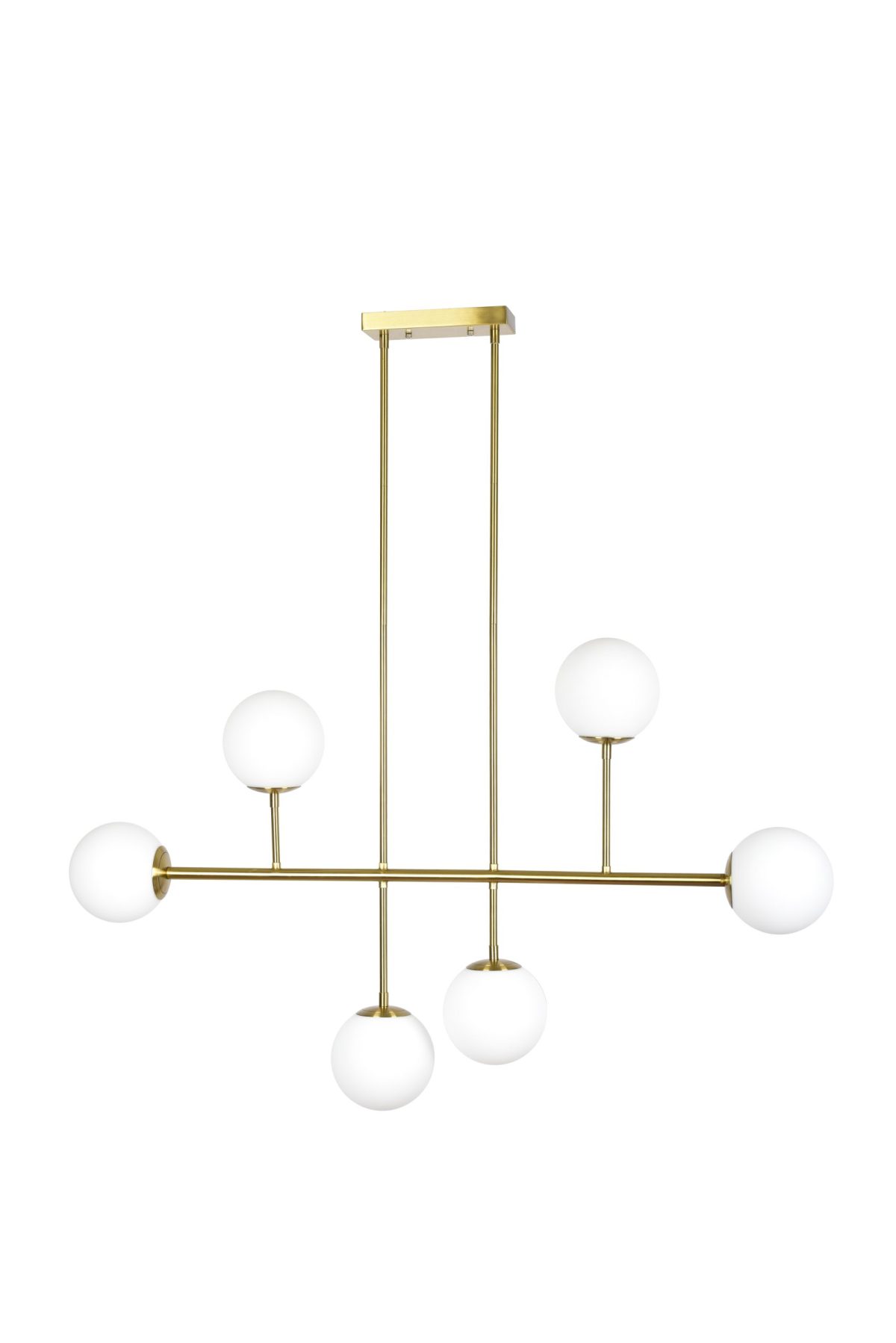 Home Lighting SE 110-6 PRATO PENDANT BRASS GOLD WITH 6 OPAL GLASSES Φ15 Γ4