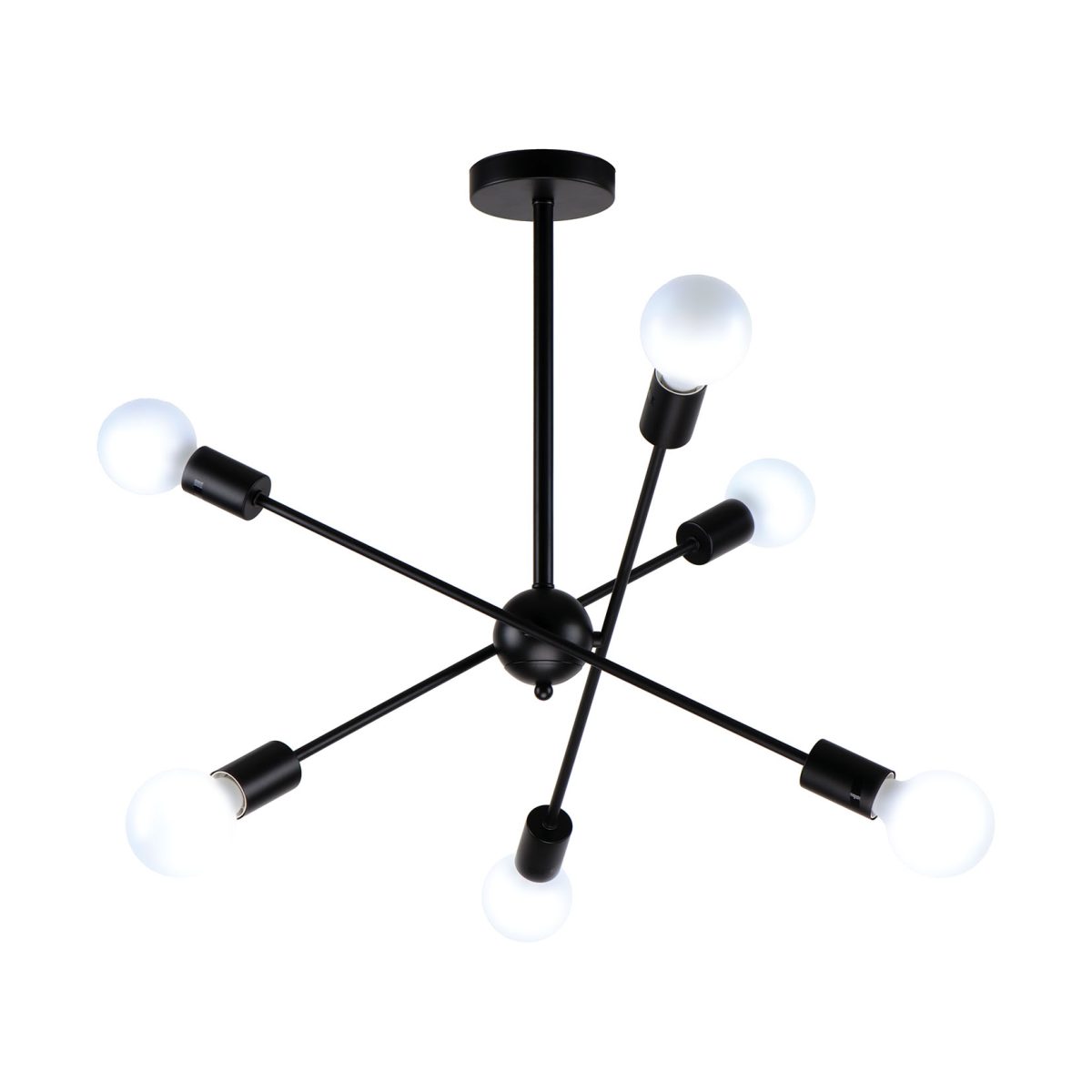 Home Lighting KQ 2629/6 GWEN BLACK PENDANT Δ4