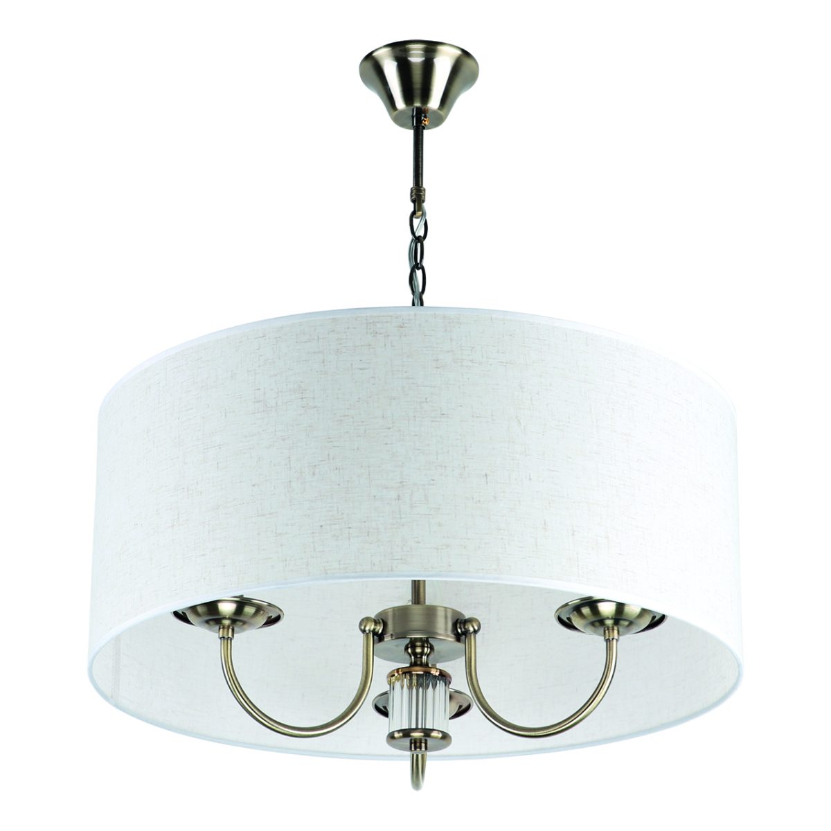 Home Lighting KQ 9015-3A PARIL ANTIQUE BRASS PENDANT BEIGE SHADES Γ3 copy