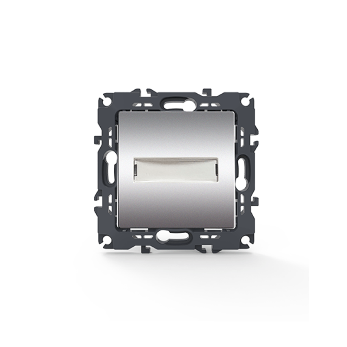 ACA PRIME ΜΠΟΥΤΟΝ ΕΠΙΓΡΑΦΗΣ & LED ΛΥΧΝΙΑ (12VAC) ΜΕ ΚΛΙΠ 1P 10A 250VAC IP20 MAT ΑΛΟΥΜΙΝΙΟ