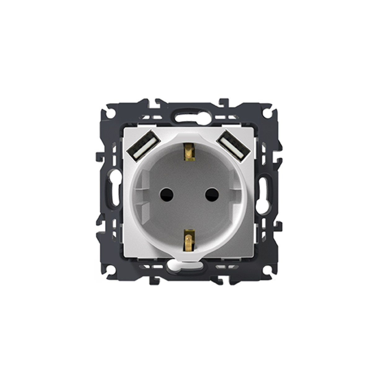 ACA PRIME ΠΡΙΖΑ ΣΟΥΚΟ ΑΣΦΑΛΕΙΑΣ 1x2P+E 16A 250VAC & 2 USB 5VDC 3.1A IP20  ΛΕΥΚΗ