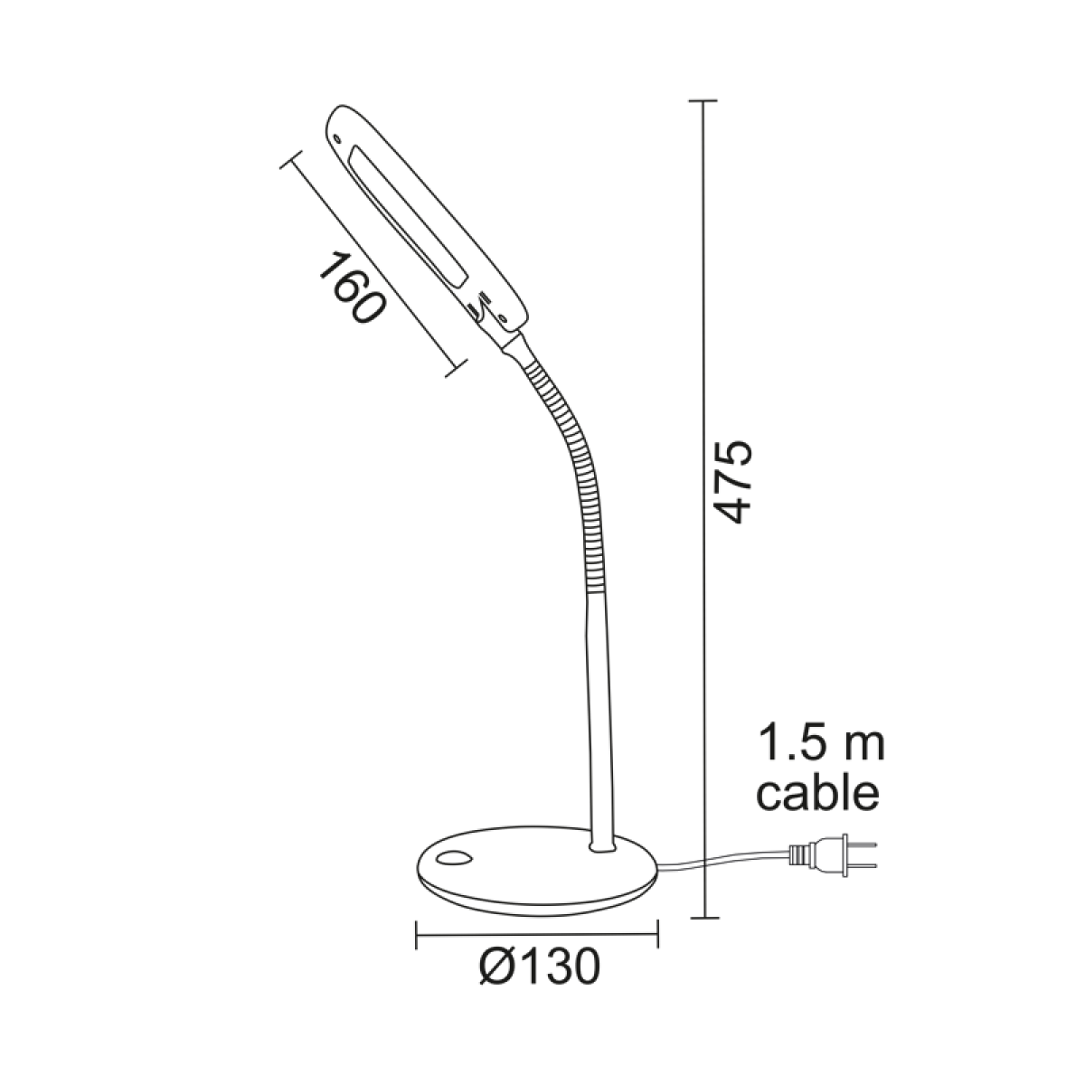 ACA LED Φ/Σ ΓΡΑΦΕΙΟΥ 5W ΛΕΥΚΟ 4000Κ ΜΕ ΣΠΙΡΑΛ 230V Φ13XH47,5CM BAZ - Image 2