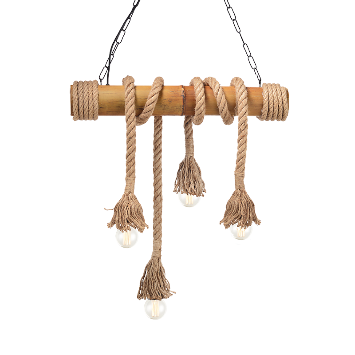 ACA ΚΡΕΜΑΣΤΟ Φ/Σ 4ΧΕ27 BAMBOO+ΣΧΟΙΝΙ 11Χ60ΧΗ170CM max. MERLIN