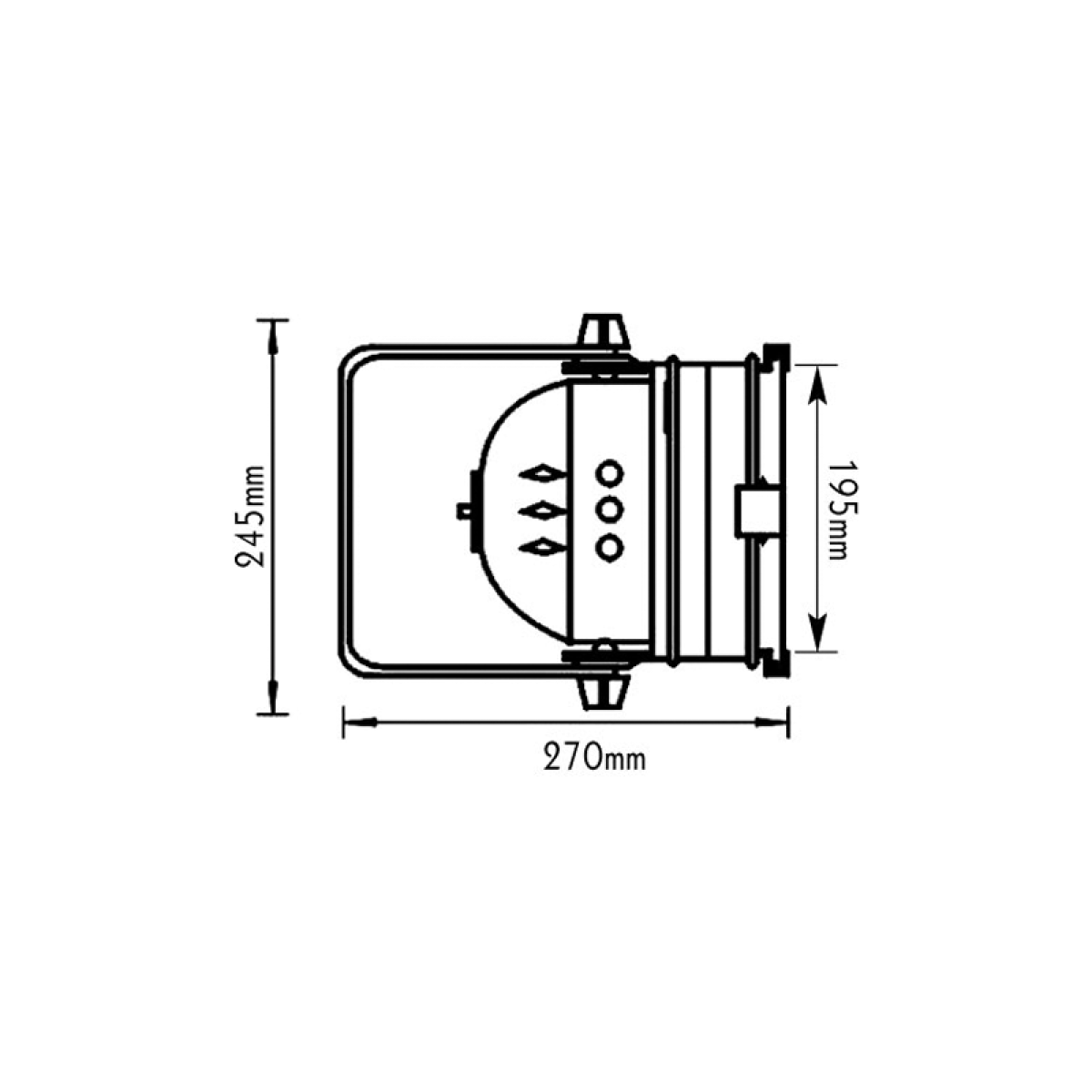 ACA ΠΡΟΒΟΛΕΑΣ ΡΑR 56 300W ΓΚΡΙ ΜΕΤ - Image 2