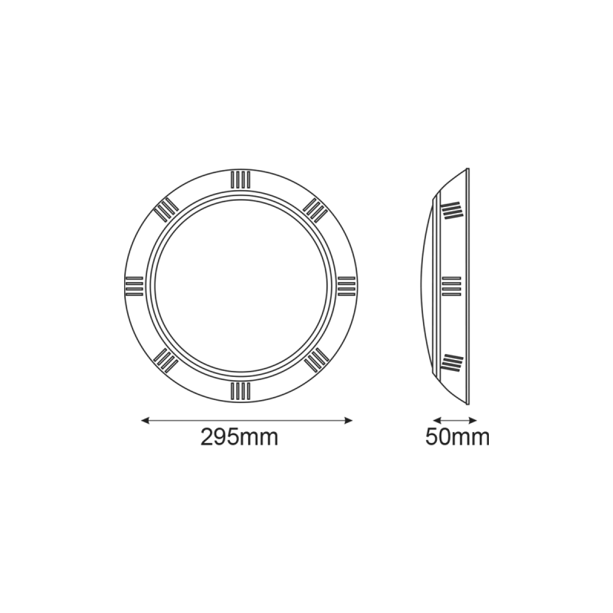 ACA LED PLASTIC POOL LUMINAIRE 25W 3000K 2000LM 90° IP68 12V AC/DC - Image 2