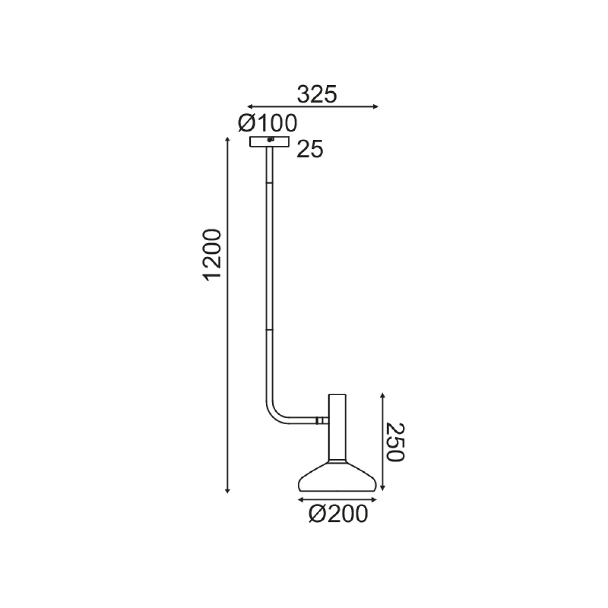 ACA ΚΡΕΜΑΣΤΟ Φ/Σ 1ΧΕ27 ΟΡΕΙΧΑΛΚΟ+ΜΑΥΡΟ 33Χ20XΗ120CM SHERLOCK - Image 2