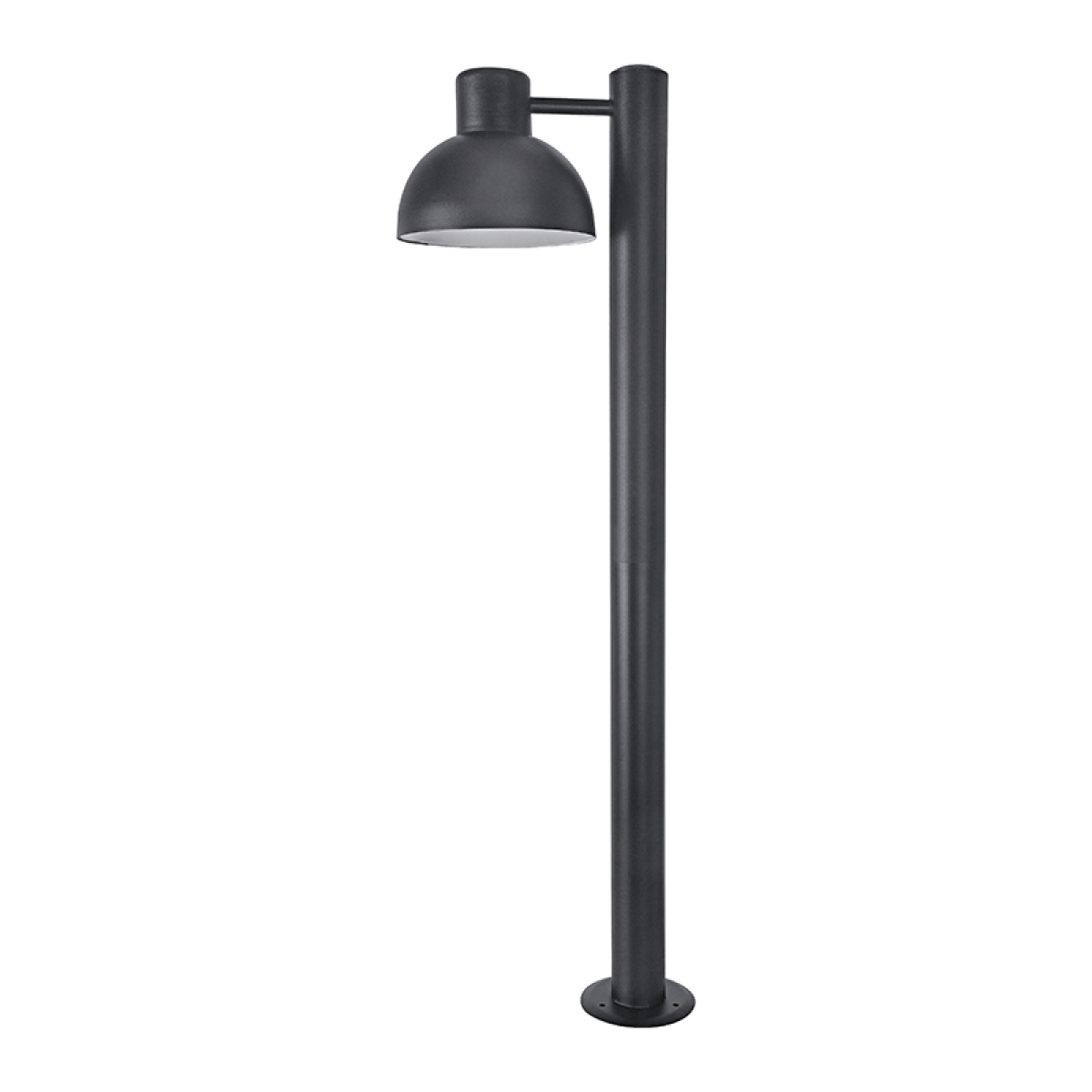 ACA ΜΑΥΡΟ ΦΩΤΙΣΤΙΚΟ BERO 1XE27 MAX.10W LED IP44 ΜΕ ΚΟΛΩΝΑ & ΟΠΑΛ PC ΚΑΛΥΜΜΑ