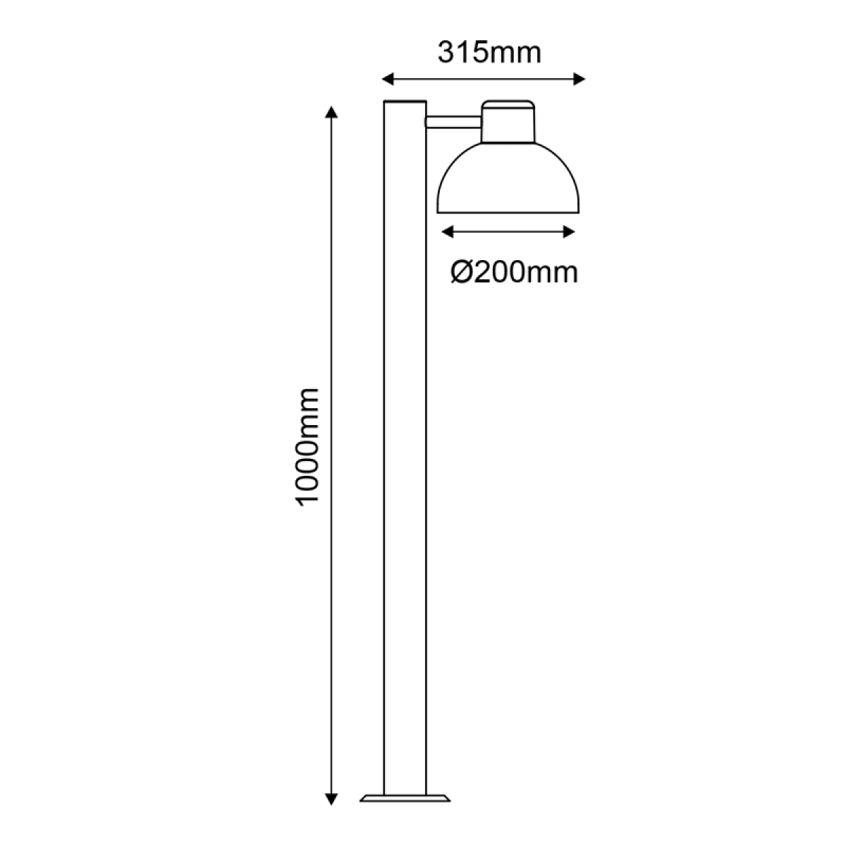 ACA ΓΚΡΙ ΦΩΤΙΣΤΙΚΟ BERO 1XE27 MAX.10W LED IP44 ΜΕ ΚΟΛΩΝΑ & ΟΠΑΛ PC ΚΑΛΥΜΜΑ - Image 2