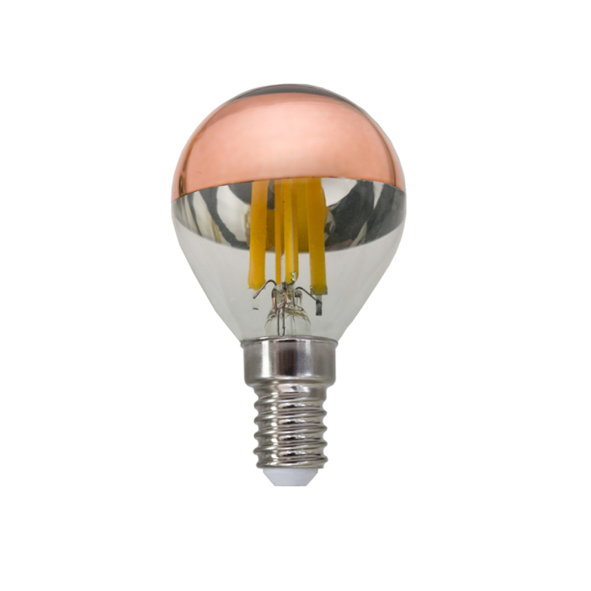 ACA LED FILAMENT E14 DIM G45 ROSE GOLD 5W 2700K 230V AC 620LM RA80