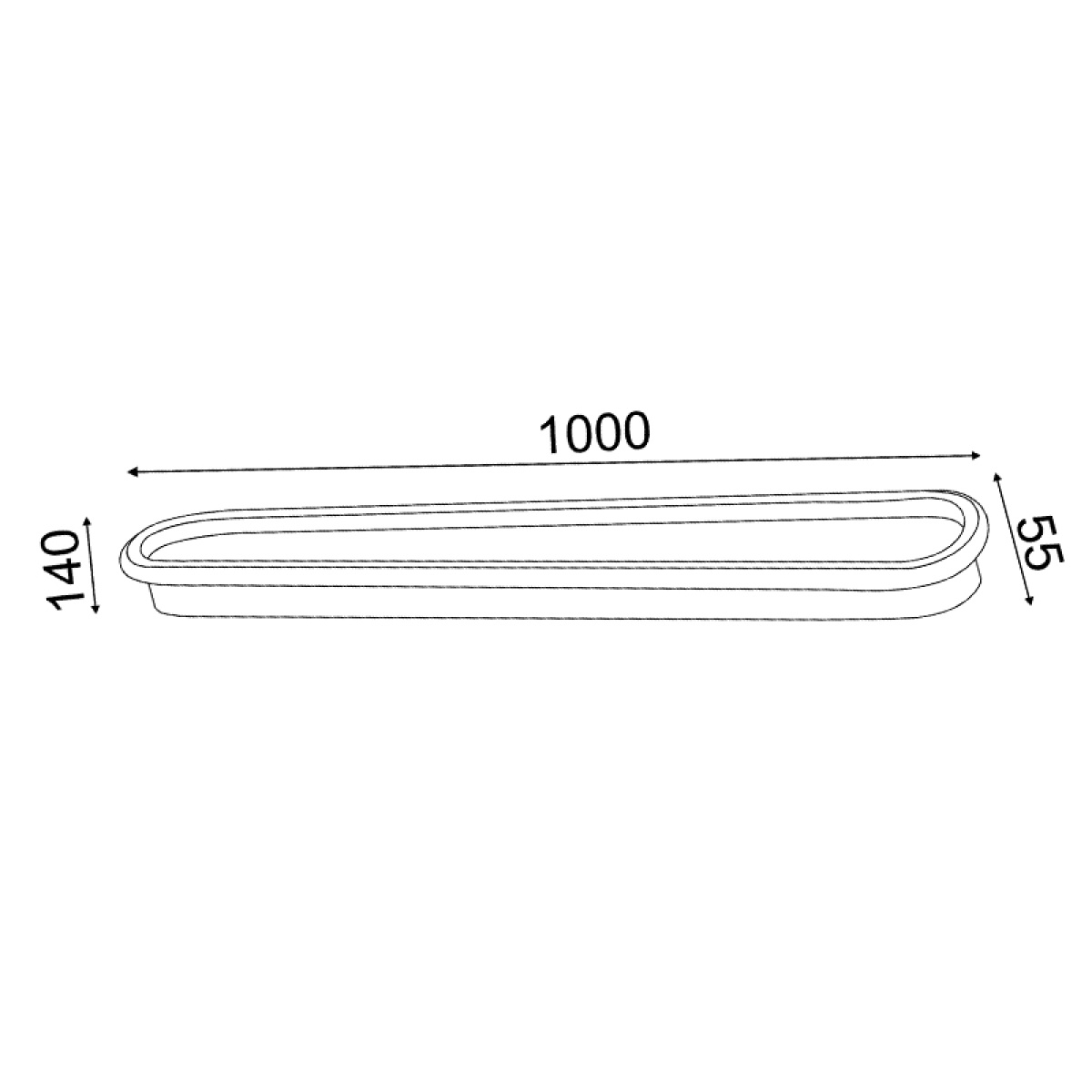 ACA ΟΡΟΦΗΣ Φ/Σ LED 52W DIM 3000K 3600LM SOLO ΜΕΤΑΛΛΙΚΟ ΛΕΥΚΟ IP20 100X14X6CM - Image 3