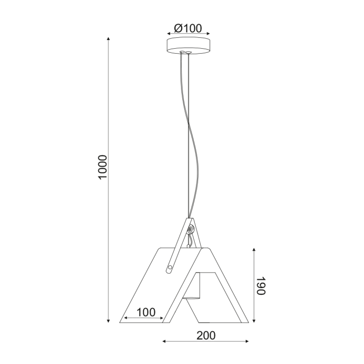 ACA ΚΡΕΜΑΣΤΟ Φ/Σ 1ΧΕ27 ΤΣΙΜΕΝΤΟ+ΔΕΡΜΑ 20Χ10ΧΗ100CM ALFA - Image 2