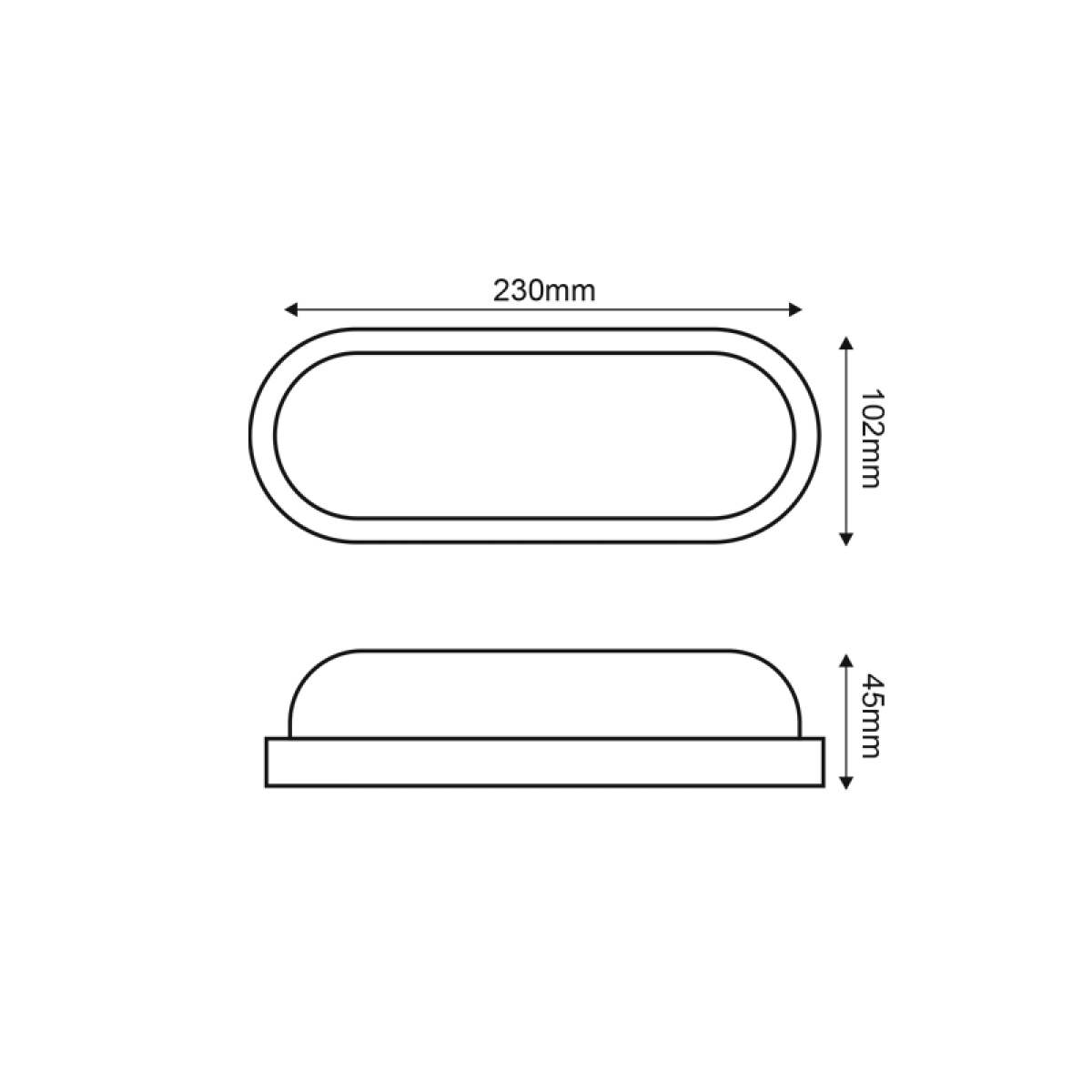 ACA LED PC WHITE WALL LUMINAIRE 230V AC IP65 20W 1800lm 6000K 110° Ra80 - Image 2