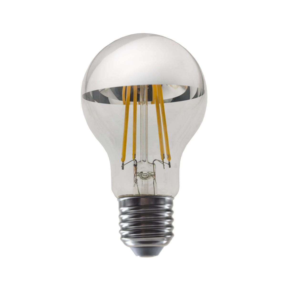 ACA LED FILAMENT E27 DIM A60 SILVER 8W 2700K 230V AC 900LM RA80