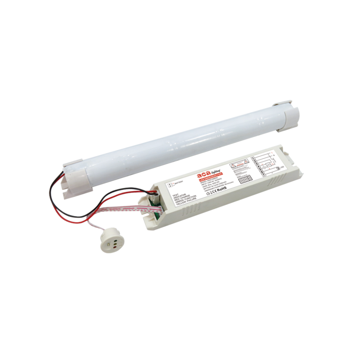 ACA LED EMERGENCY KIT 180min CONVERTER 10-80V Max.6W & BATTERY Ni-Cd 6V 3000mAh